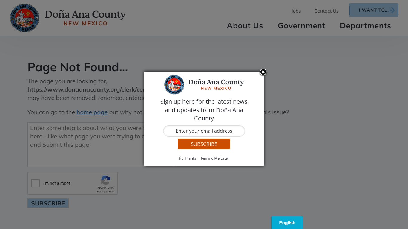 Birth/Death Certificates | Doña Ana County